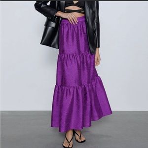 Zara Purple Maxi Skirt